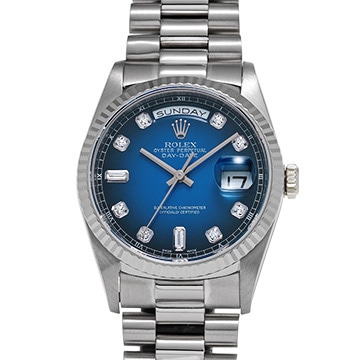 ロレックス デイデイト 18239A ブルー・グラデーション/ダイヤモンド メンズ 時計 【中古】【wristwatch】