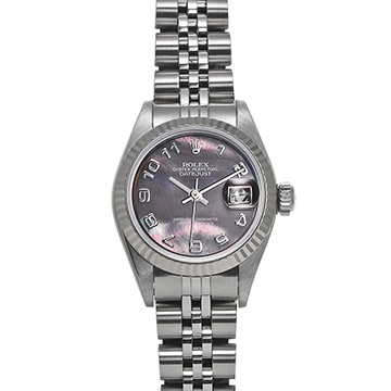 ロレックス デイトジャスト  79174NA ブラックシェル レディース 時計 【中古】【wristwatch】