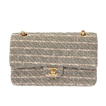 シャネル マトラッセ クラシック ハンドバッグ 25cm マルチカラー A01112 ツイード レディース バッグ 【中古】【bag】