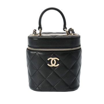 シャネル トレンディCC ヴァニティバッグ トレンディCC ブラック AS1626 ラムスキン レディース バッグ 【中古】【bag】