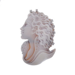 ノーブランド Patrizia Parlati パトリシア パルラーティ カメオブローチ シルバー K14ホワイトゴールド WG レディース ジュエリー 【中古】【jewelry】