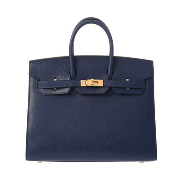 エルメス バーキン 25 セリエ ブルーサフィール シェーブル レディース バッグ 【未使用】【bag】