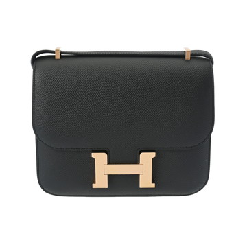 エルメス コンスタンス ミニ 18 ブラック/ゴールド金具 ヴォーエプソン レディース バッグ 【中古】【bag】