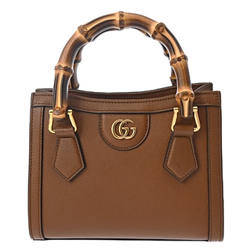 グッチ ミニトートバッグ ダイアナ 2WAY ブラウン 655661 レザー レディース バッグ 【中古】【bag】