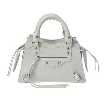 バレンシアガ ネオクラシックシティミニ ホワイト/シルバー金具 638524 レザー レディース バッグ 【中古】【bag】