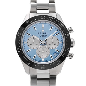 ゼニス クロノマスター スポーツ ヨシダ スペシャルエディション 03.3106.3600/55.M3100 アイスブルー/シルバー メンズ 時計 【新品】【wristwatch】