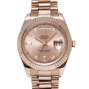 ロレックス デイデイトII 218235A ピンク/ダイヤモンド メンズ 時計 【中古】【wristwatch】