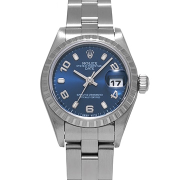ロレックス オイスターパーペチュアル デイト 69240 ブルー レディース 時計 【中古】【wristwatch】