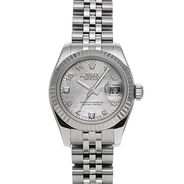 ロレックス デイトジャスト  179174NA ホワイトシェル レディース 時計 【中古】【wristwatch】