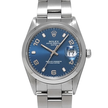 ロレックス オイスターパーペチュアル デイト 15200 ブルー メンズ 時計 【中古】【wristwatch】
