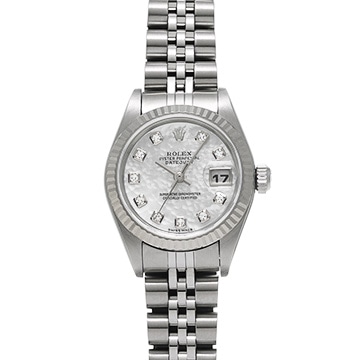 ロレックス デイトジャスト 79174NG ホワイトシェル/ダイヤモンド レディース 時計 【中古】【wristwatch】