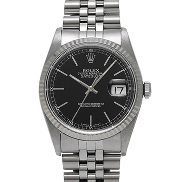 ロレックス デイトジャスト 16234 ブラック メンズ 時計 【中古】【wristwatch】