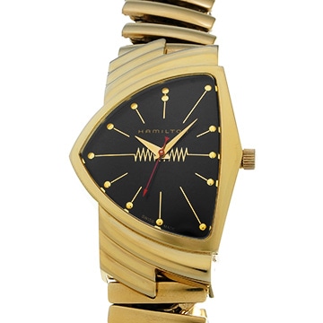 ハミルトン ベンチュラ エルビス 75th H244710 ブラック メンズ 時計 【中古】【wristwatch】