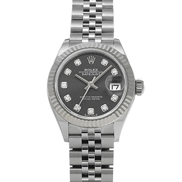 ロレックス レディ デイトジャスト 28 279174G ダークグレー/ダイヤモンド レディース 時計 【中古】【wristwatch】