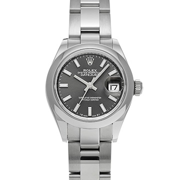 ロレックス レディ デイトジャスト 28 279160 ダークグレー レディース 時計 【中古】【wristwatch】