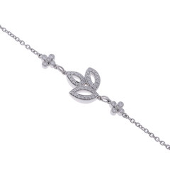 ハリー ウィンストン リリークラスター ブレスレット シルバー Pt950プラチナ レディース ジュエリー 【中古】【jewelry】