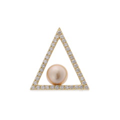 ノーブランド トライアングル パールトップ ゴールド K18イエローゴールド YG レディース ジュエリー 【中古】【jewelry】