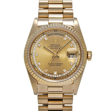 ロレックス デイデイト 18238LB シャンパン/ダイヤモンド メンズ 時計 【中古】【wristwatch】