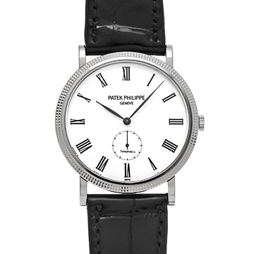 パテック フィリップ カラトラバ ティファニーWネーム 5119G-001 ホワイト メンズ 時計 【中古】【wristwatch】