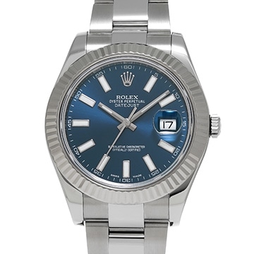 ロレックス デイトジャスト II 116334 ブルー メンズ 時計 【中古】【wristwatch】