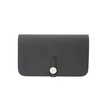 エルメス ドゴン GM ブラック トゴ ユニセックス 財布 【未使用】【purse】