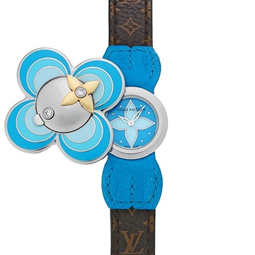 ルイ ヴィトン ヴィヴィエンヌ ビジュ シークレット Q1K0J1 ブルー レディース 時計 【中古】【wristwatch】
