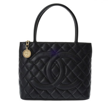 シャネル 復刻トート ブラック A01804 キャビアスキン レディース バッグ 【中古】【bag】