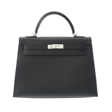 エルメス ケリー 32 外縫い 2WAY ブラック ヴァッシュリエジェ レディース バッグ 【中古】【bag】