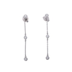ティファニー バイザヤード ピアス 3PD シルバー Pt950プラチナ レディース ジュエリー 【中古】【jewelry】