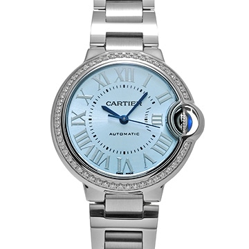 カルティエ バロンブルー ドゥ カルティエ 33mm WSBB0062 ブルー レディース 時計 【中古】【wristwatch】
