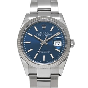 ロレックス デイトジャスト 36 126234 ブライトブルー メンズ 時計 【中古】【wristwatch】