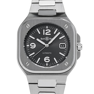 ベル＆ロス BR 05 ブラックスチール BR05A-BL-ST/SST ブラック メンズ 時計 【中古】【wristwatch】
