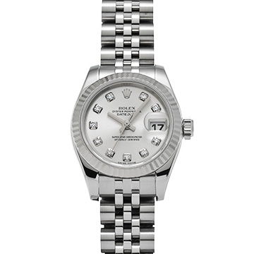 ロレックス デイトジャスト 179174G シルバー/ダイヤモンド レディース 時計 【中古】【wristwatch】