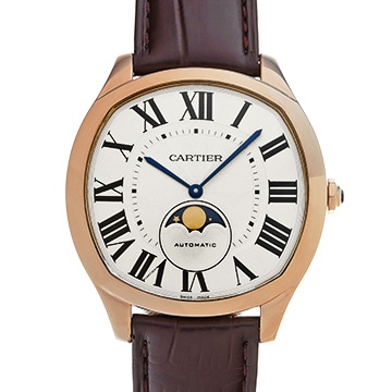 カルティエ ドライブ ドゥ カルティエ ムーンフェイズ WGNM0008 シルバー メンズ 時計 【中古】【wristwatch】