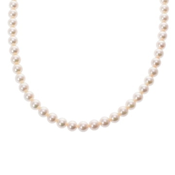 ミキモト パールネックレス 7-7.5mm シルバー K14ホワイトゴールド WG レディース ジュエリー 【中古】【jewelry】