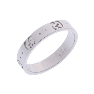 グッチ アイコンリング シルバー K18ホワイトゴールド WG レディース ジュエリー 【中古】【jewelry】