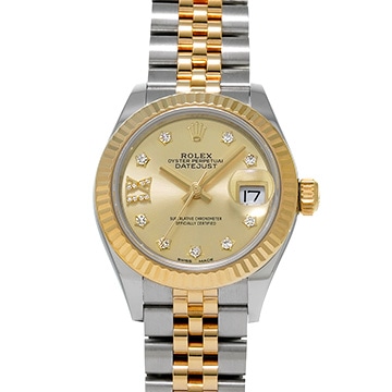 ロレックス レディ デイトジャスト 28 279173G シャンパン/ダイヤモンド レディース 時計 【中古】【wristwatch】