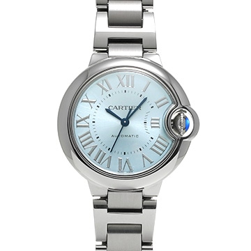 カルティエ バロンブルー ドゥ カルティエ 33mm WSBB0062 ブルー レディース 時計 【中古】【wristwatch】