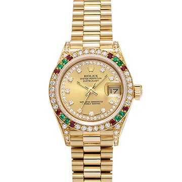 ロレックス デイトジャスト 69038G シャンパン/ダイヤモンド レディース 時計 【中古】【wristwatch】