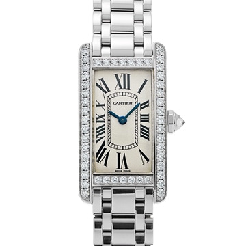 カルティエ タンクアメリカン SM WB7073L1 シルバー レディース 時計 【中古】【wristwatch】