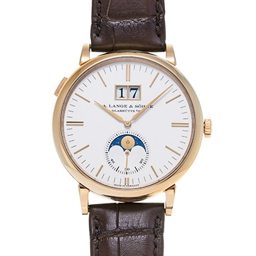 ランゲ＆ゾーネ サクソニア ムーンフェィズ 384.032 シルバー メンズ 時計 【中古】【wristwatch】