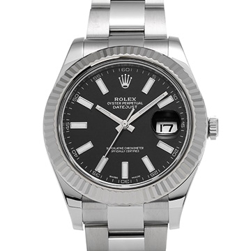 ロレックス デイトジャストII 116334 ブラック メンズ 時計 【中古】【wristwatch】
