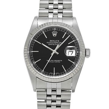 ロレックス デイトジャスト 16234 ブラック メンズ 時計 【中古】【wristwatch】