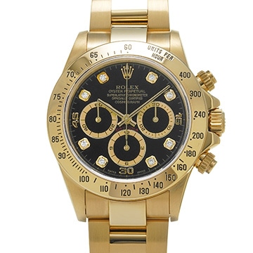 ロレックス コスモグラフ デイトナ 16528G ブラック/ダイヤモンド メンズ 時計 【中古】【wristwatch】