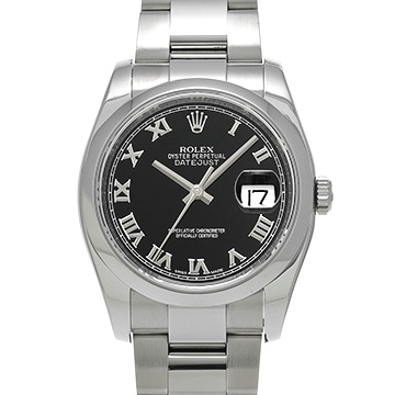 ロレックス デイトジャスト 116200 ブラック メンズ 時計 【中古】【wristwatch】