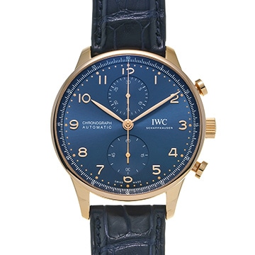 IWC ポルトギーゼ クロノグラフ IW371614 ブルー メンズ 時計 【中古】【wristwatch】