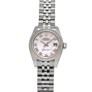 ロレックス デイトジャスト 179174NR ピンクシェル レディース 時計 【中古】【wristwatch】