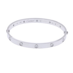 カルティエ ラブブレスレット #19 フルダイヤ シルバー K18ホワイトゴールド WG レディース ジュエリー 【中古】【jewelry】
