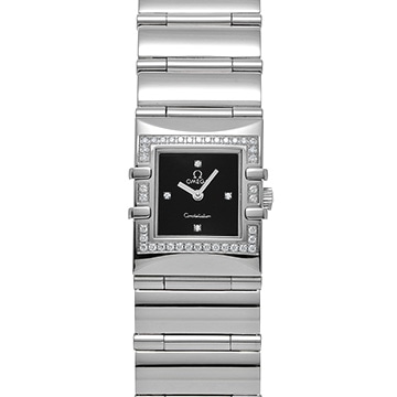 オメガ コンステレーション カレ クアドラ 1528.46 ブラック/ダイヤモンド レディース 時計 【中古】【wristwatch】