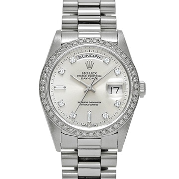 ロレックス デイデイト 18346A シルバー/ダイヤモンド メンズ 時計 【中古】【wristwatch】